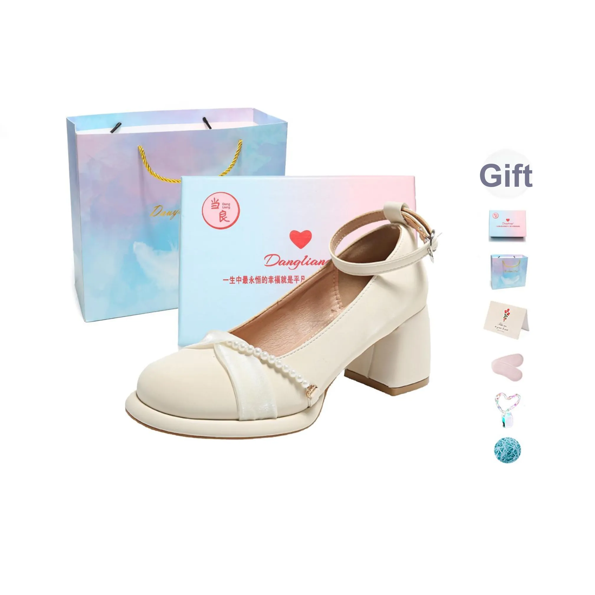 Be Good Французский Сладкий стиль Удобный Грубый каблук Высокие каблуки 6 см Женские