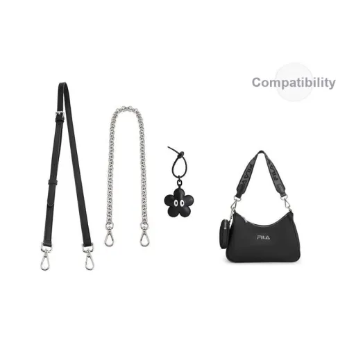 Luxury Care Artisan Workshop Коровья кожа с холщовой сумкой и ремнем Женская Черный Серебристый