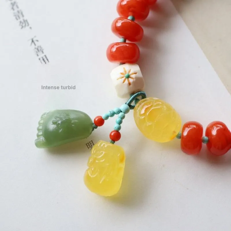 Xifeng Building Southern Red Agate Bracelets Unisex-4