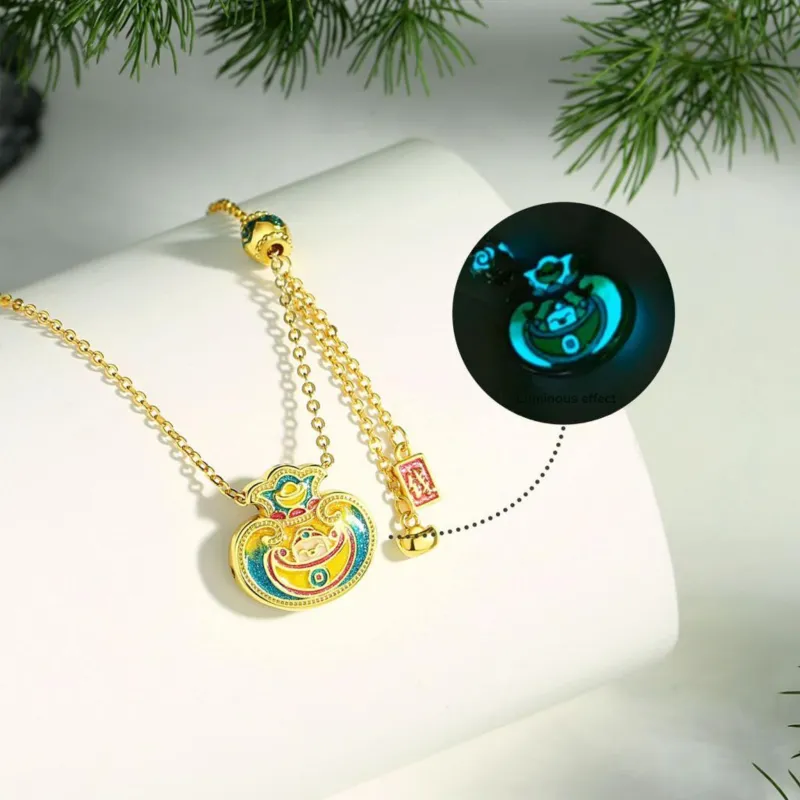 LAOYINFANG Sterling Silver 990 Necklaces Women's-1