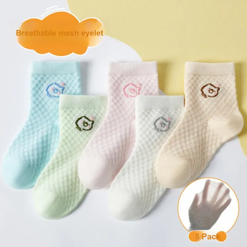 MIIOW Teenagers Crew Socks Women's 5 Pack-2