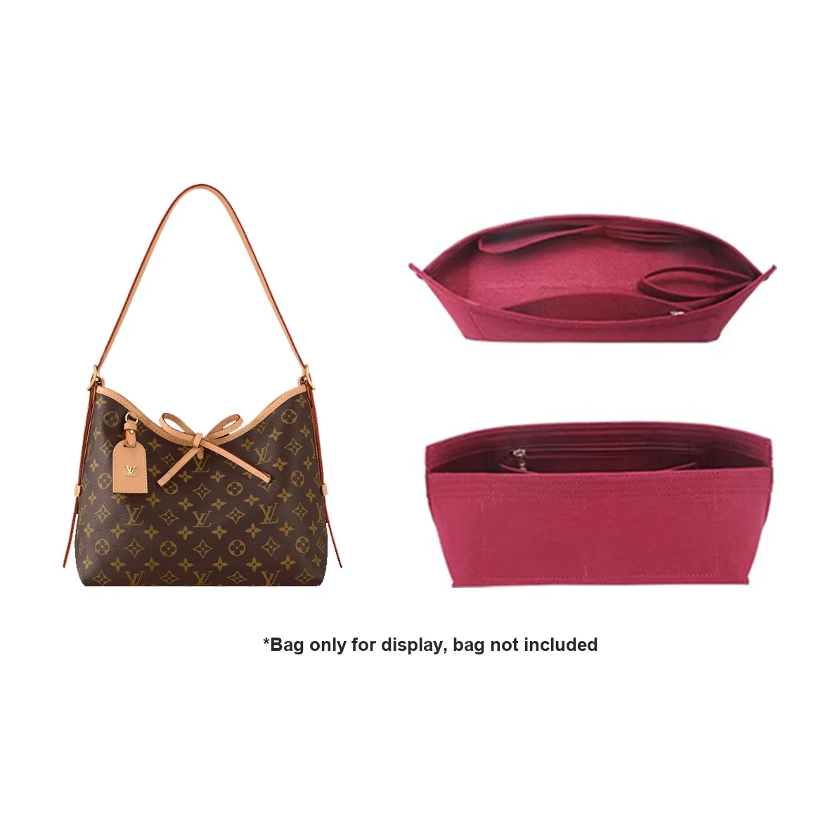 Luxury Care Artisan Workshop Bag Inserts Reddish Brown Liner Compatibility Carryall Trumpets