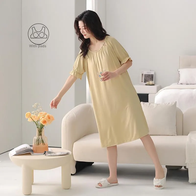 FENTENGCARE Nightgown Women's Gold-3