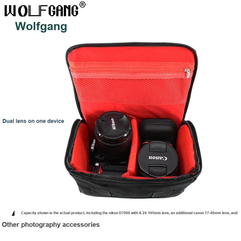 WOLFGANG Micro SLR Camera Bag DF002 One Shoulder Digital Storage Bag With Large Capacity-9