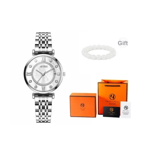 AIYISHI Floating Life Like A Dream Collection Кварцевый механизм Стальной ремешок Часы Женские Серебристый циферблат