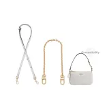 Coach 1.1cm Width Glacier White Gold-Tone Lock 90-120cm+Decorative Chain 40cm