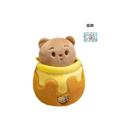 BANLI Милый Креативный Утонченный Мед Пот Медвежонок Куклы Плюшевый Брелок 18 см Высота