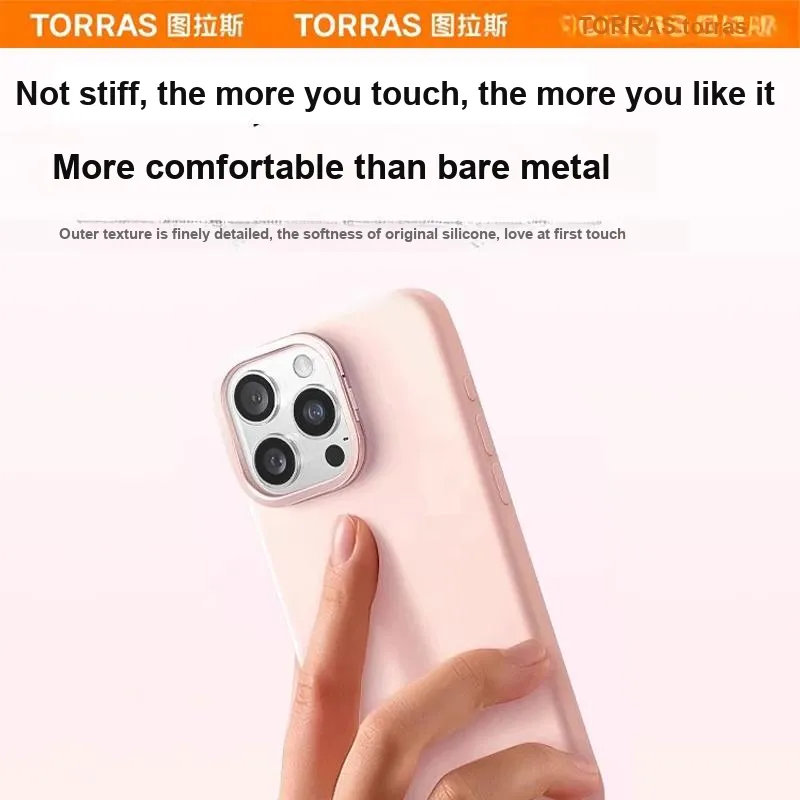 TORRAS Silicone Material Extra Thin Anti Fingerprint Phone Cases Compatible With IPhone 16/15/Pro Max/Pro Solid Color-14