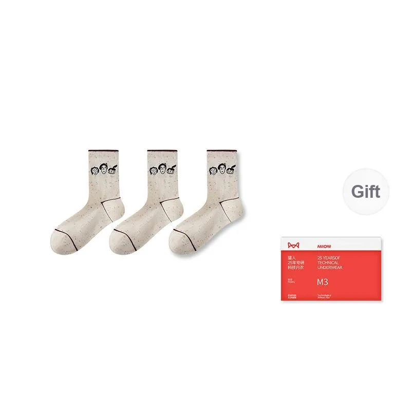 MIIOW Trend Party Series Mid Calf Socks Women's Shopping Bag Combo Set-5