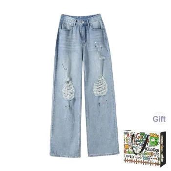 PZHK Jeans Women's Light Blue Shopping Bag