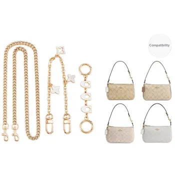 Luxury Care Artisan Workshop Metal Alloy Bag Accessory Combo Set Women's Gold Tone
