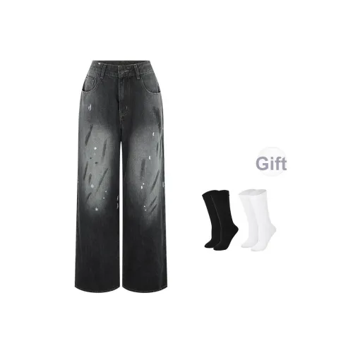 BSEVENI Черный Серый Цвет Женские Джинсы