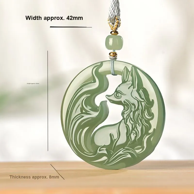 KUNYUYAO Hetian Jade Pendants White Jade Unisex-8