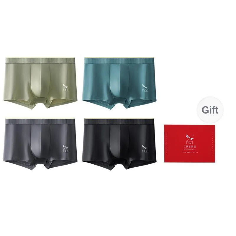 RED DRAGONFLY Cotton Panties Men's 4 Piece Gift Box Sets-9