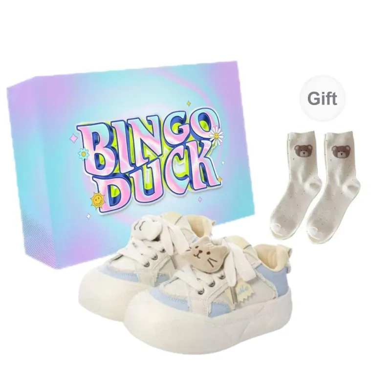 BINGO DUCK Coverage Low Top Skateboard Shoes Women's-0