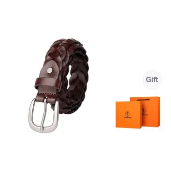 Jaylen Oos Handmade Perforated Pin Buckle Style Leather Belts Women's Width  3CM