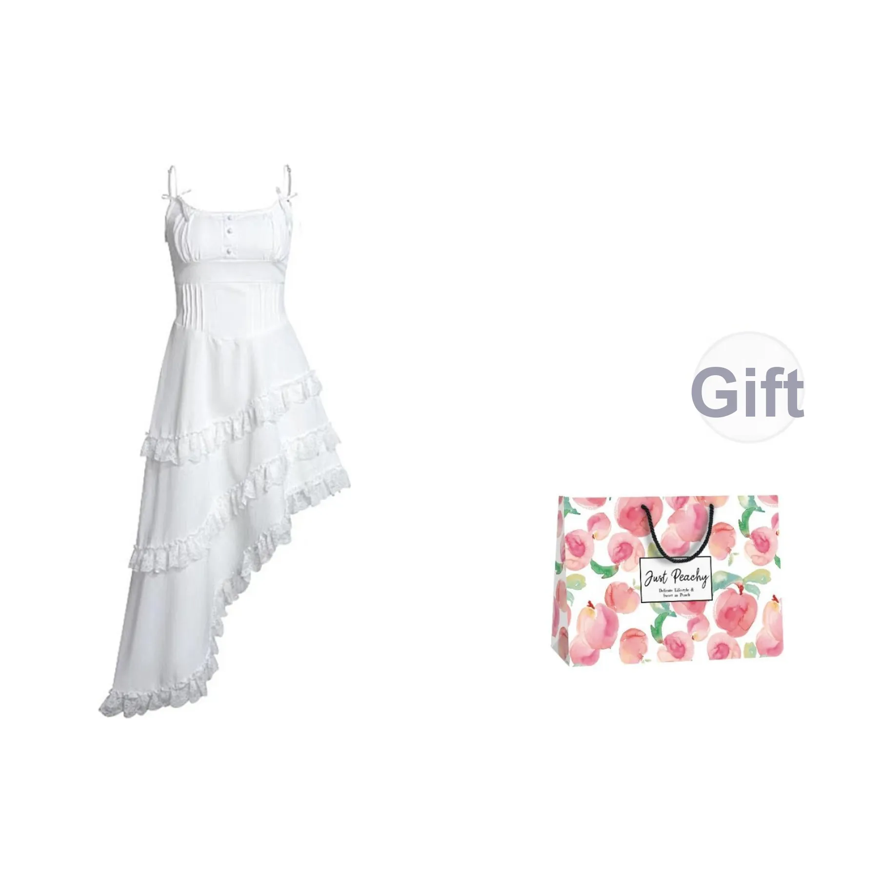 Qiuerle Slip Платье Женское Белое