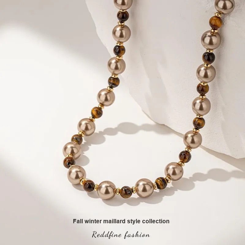 Encounter Gift Tiger's Eye Stone Necklaces Women's-1