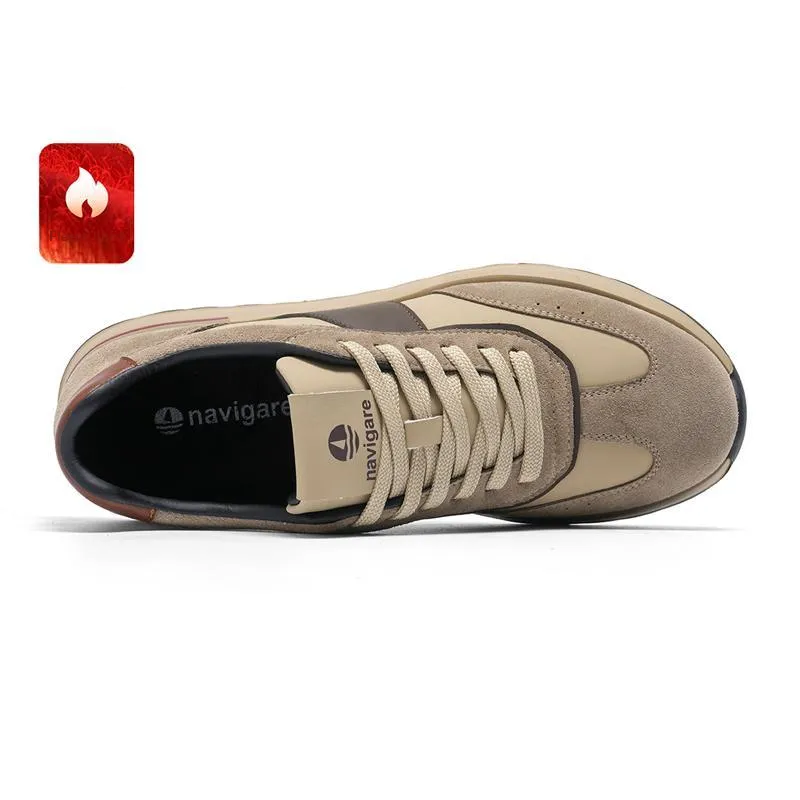 NAVIGARE Italy Version Small Sailboat Low-Top Casual Shoes Men's Khaki-2