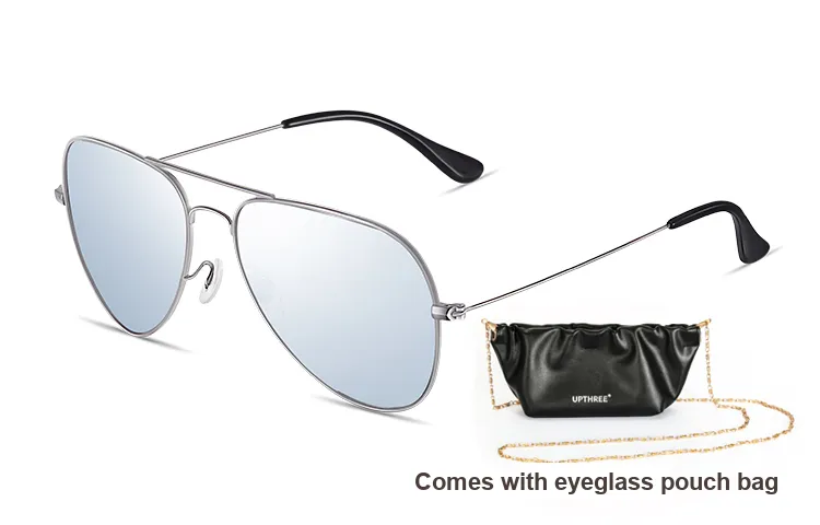 Upthree Stainless Steel Aviator Sunglasses Unisex-2