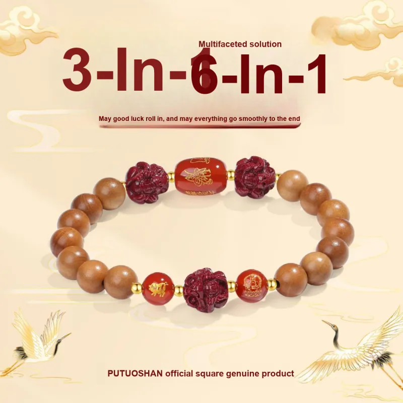 PUTUOSHANWENCHUANG Barbie Sandalwood Bracelets Unisex-1