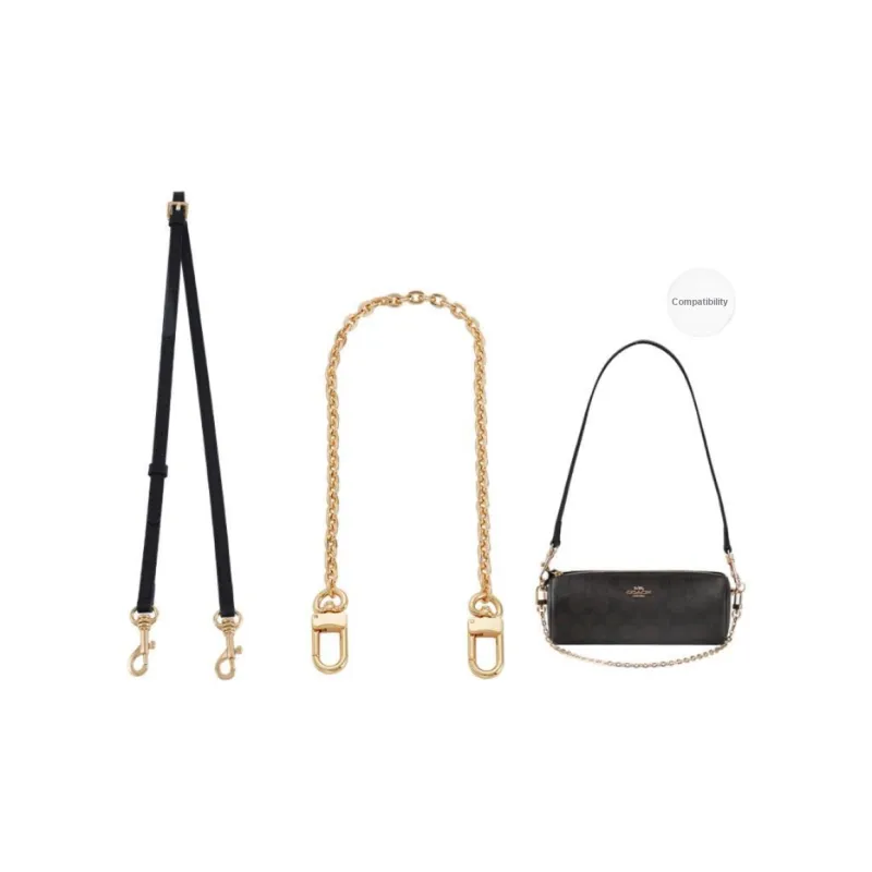 Lan Bao Fan Metal Shoulder Strap, Bag Accessory Women's Gold Tone-124