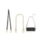 [Gold]Black Adjustable Crossbody Shoulder Strap+Decorative Chain