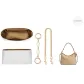 Hobo Bag Three-Piece Set[Brown Liner+Pig Nose Extender Chain 13cm+Decorative Chain 45cm]