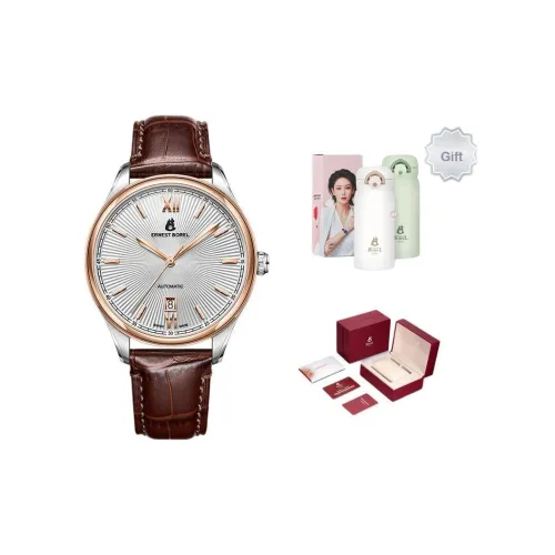 ERNEST BOREL Автоматический Механический Механизм Мужские Городские Часы 42 мм Белые