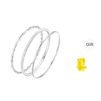 Kim Ka Fook 999 Fine Silver Bangles Women's