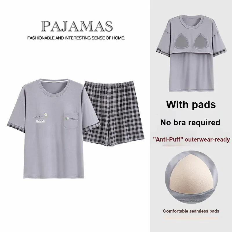 The Story Of The Flower Season Pajama Set Women's Light Gray-1