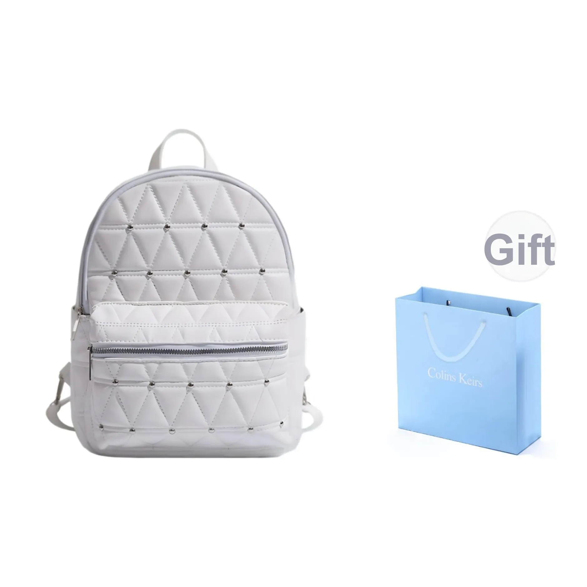 COLINS KEIRS ПУ (полиуретан) Повседневный Коммутирование с Большой Объемом Рюкзак Обычный Женские Белый