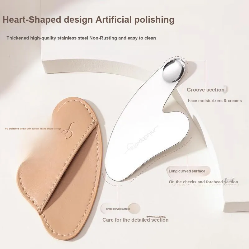 GUOXIAONIU Heart Shaped Foundation Spatula Foundation Color Matching For Application-2