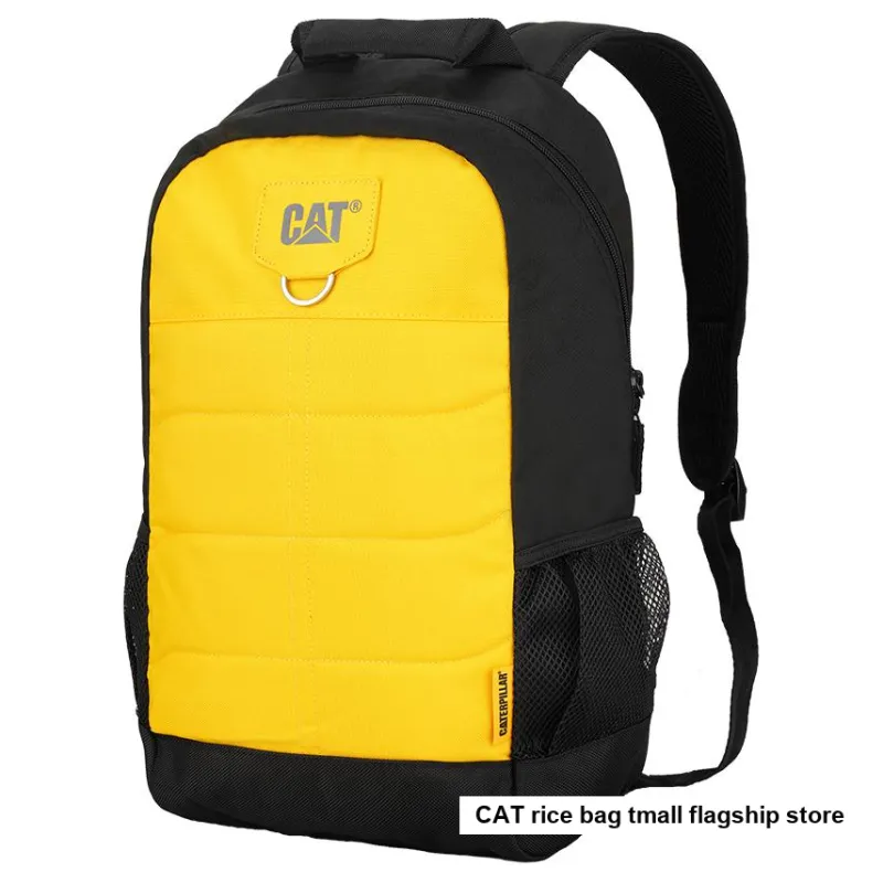 CAT Nylon Fabric Backpack Medium Size Unisex Yellow-1