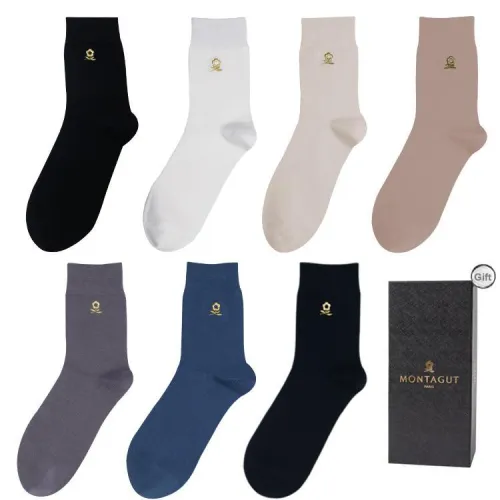 Montagut Mid Calf Socks Men's Gift Box 7 Double Packs