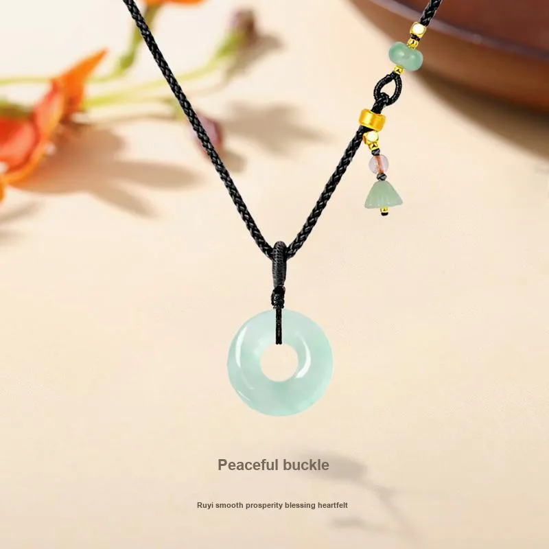 MISS TOOYA African Emerald Necklaces Unisex-1