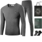 Crew Neck Clothing Sets (Dark Gray) Thickened and Fleece-Lined/Includes 2 Pack Socks+Shopping Bag