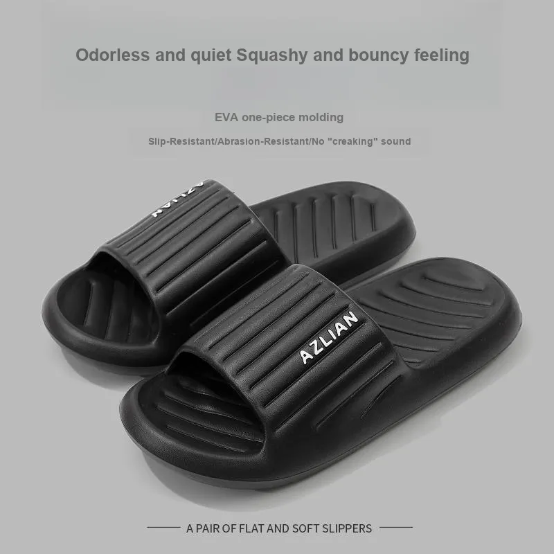 Foot Recreation Summer Squashy And Bouncy Feeling Soft Soled Indoor Bathroom Bathing Slip Resistant Home Slippers-5