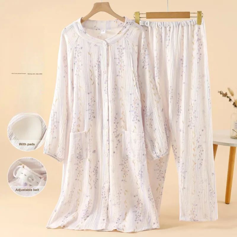FARO Pajama Set Women's Vanilla Purple-1