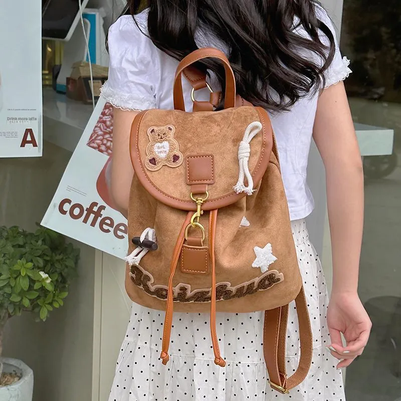 Morellybear Backpacks Brown-2