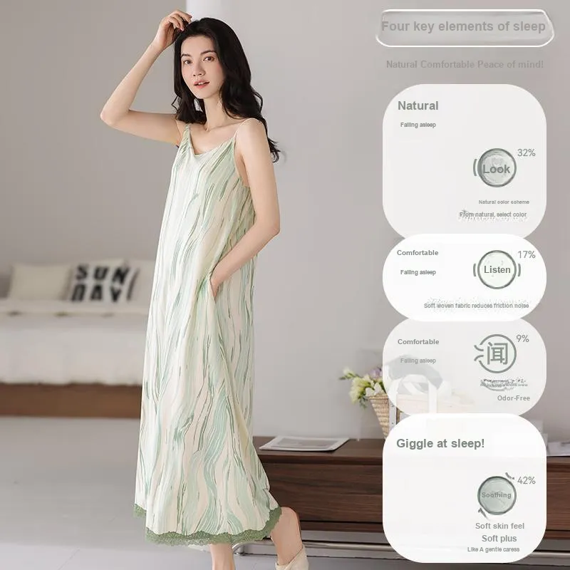 MIIOW Cool One Summer Series Nightgown Women's Light Green-1