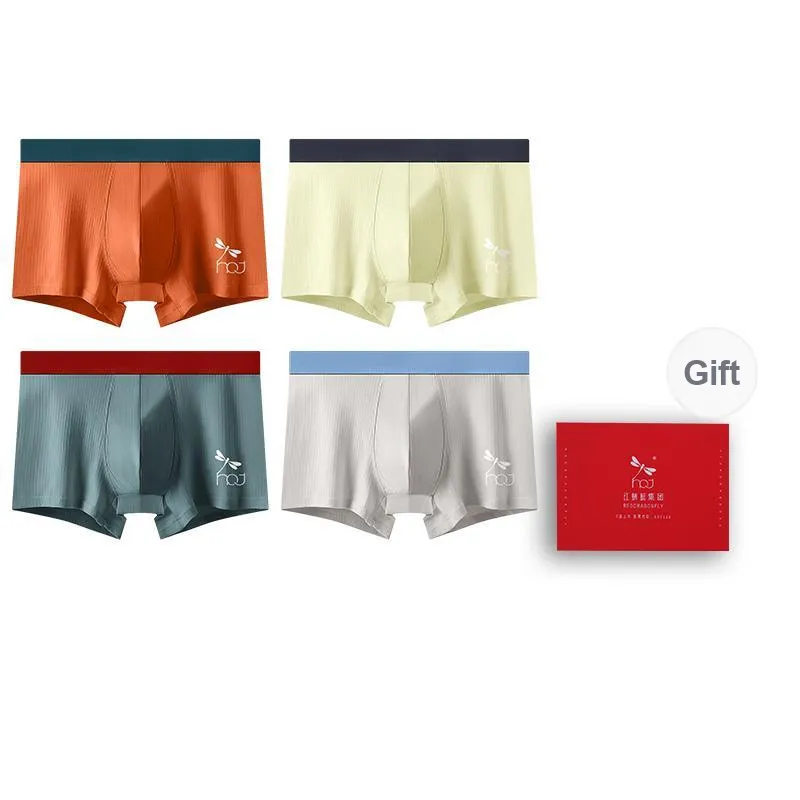 RED DRAGONFLY Cotton Panties Men's Gift Box Set Of 4-11