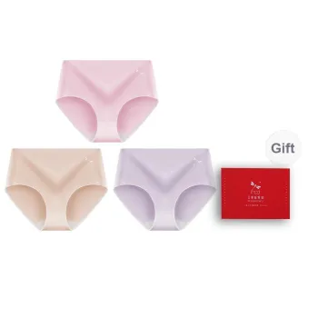 RED DRAGONFLY Cotton Panties Women's 3 Pack Gift Box Set