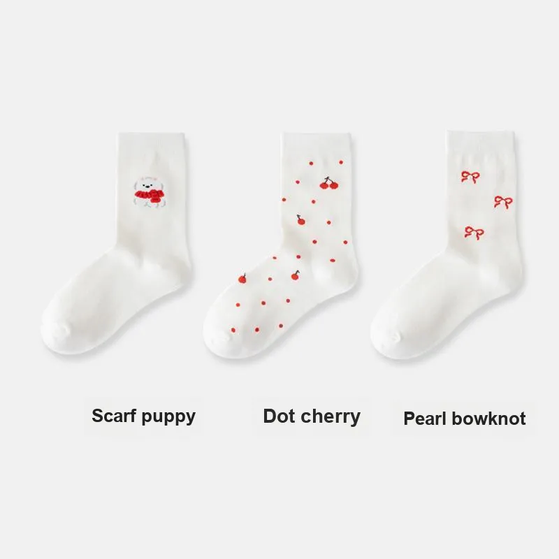 H YXIANG Mid Calf Socks Women's Combo Set-9
