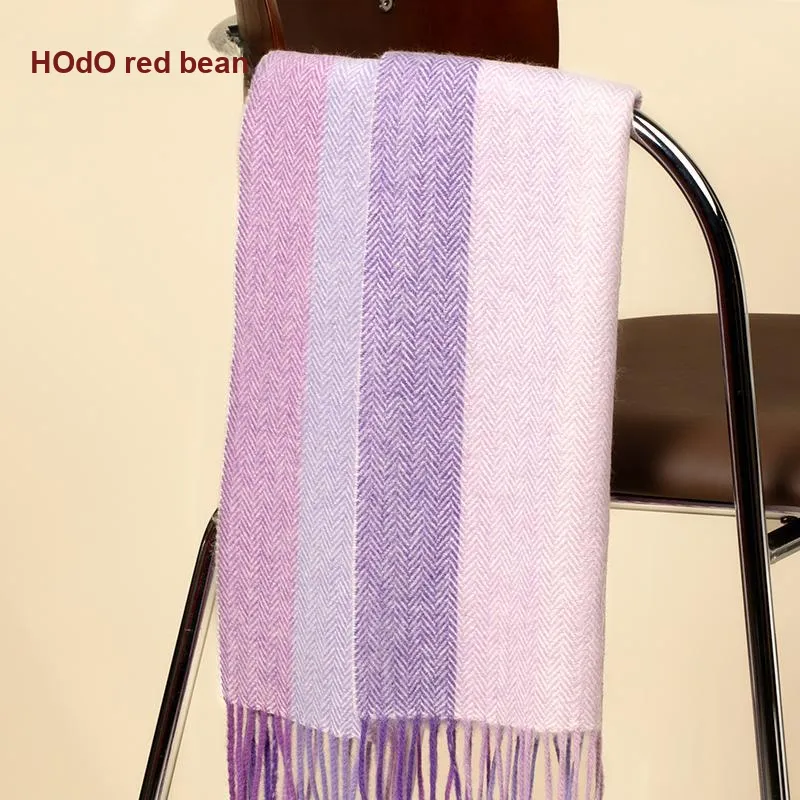 Red Bean 100% Wool Knit Scarves Women's-26