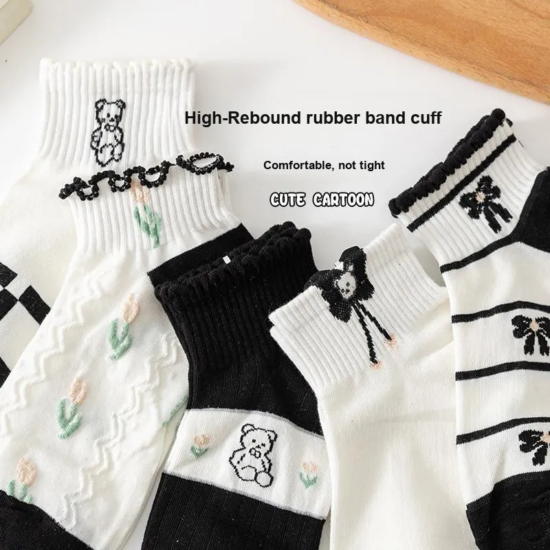 MIIOW No-Show Socks Women's 5 Pack-3