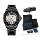Black Case Black Dial Steel Band-[Limited Sports Car Clothing Sets]
