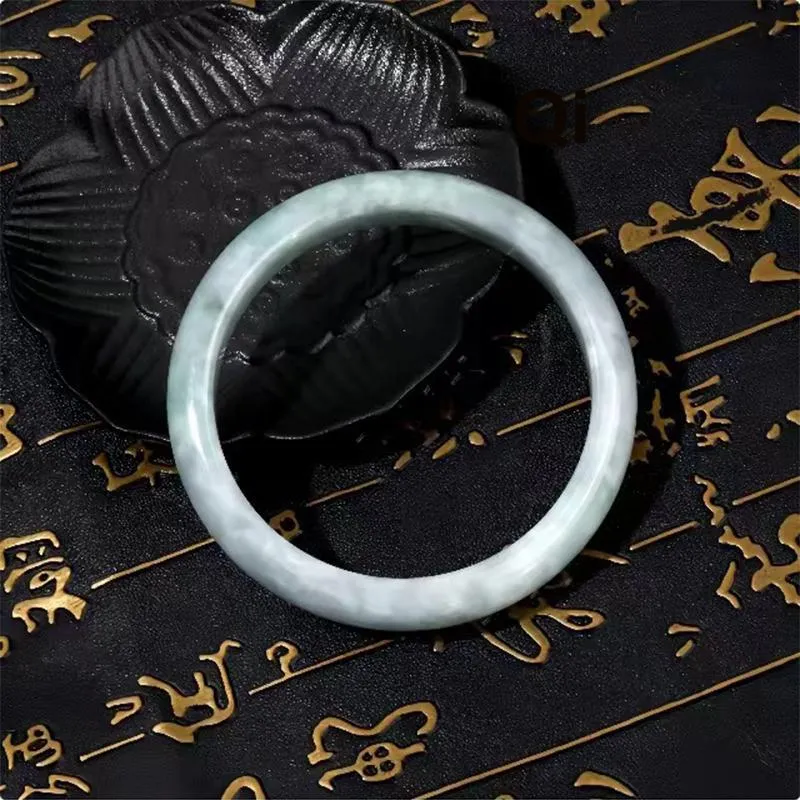 Yi Zhi Jing Bean Type Jadeite Bangles Women's-2