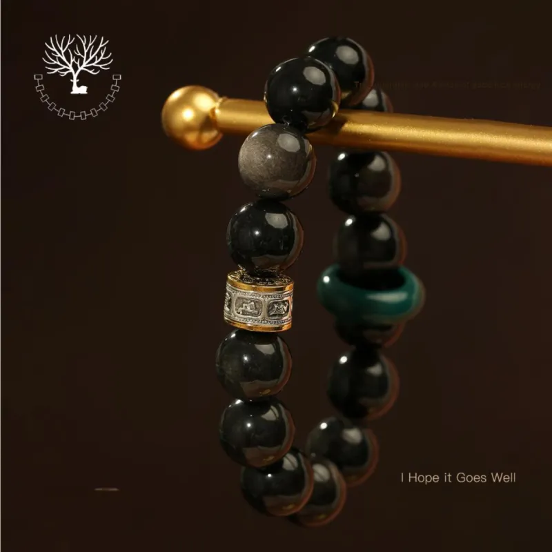 LIBALU Obsidian Bracelets Men's-2