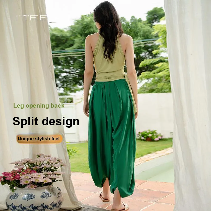 Meesu Fitness Sets Women's Bamboo Orchid Green+Grass Green Two Piece Set[without Pads]-1